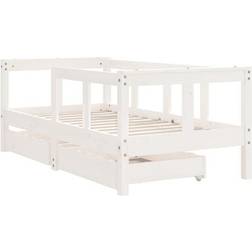 vidaXL Estructura Cama Niños Con Cajones Madera Pino 70x140 cm 29.9x58.1"