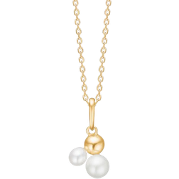Mads Z Moon Pendant - Gold/Pearls