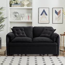 Ebern Designs W112440661 Black Sofa 61.8" 2 Seater