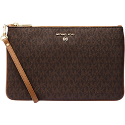 Michael Kors Large Logo Wristlet - Brown