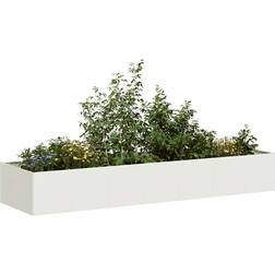 vidaXL Plantekasse 280 x 80 x 40 cm Stål Hvid Plantekasse