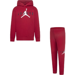 Nike Little Kid's Jordan Sustainable Pullover Hoodie Set - Gym Red (85C505-R78)