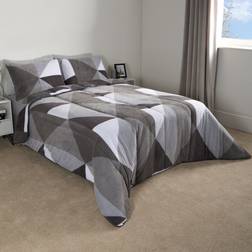 OHS Teddy Geometric Duvet Cover Grey (200x200cm)