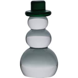 Magnor Snowman Green Hat Transparent Decoration 9.2cm