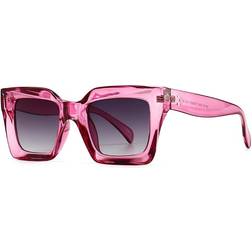 Hpirme Retro Square Sunglasses Polarized Purple/Gray