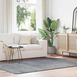vidaXL Shaggy Gulvtæppe 160 x 230 Høje Luv Polyester Sølvgrå Grå, Sølv cm