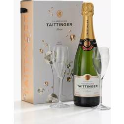 Taittinger Brut NV Champagne & Glasses Gift Set 75cl