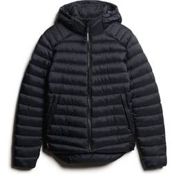 Superdry Fuji Sport Quilted Jacket with Hood - Dark Navy Blue