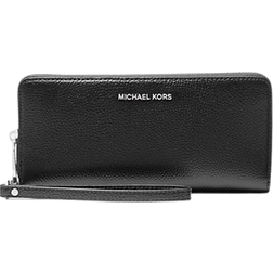 Michael Kors Large Pebbled Leather Continental Wallet - Black