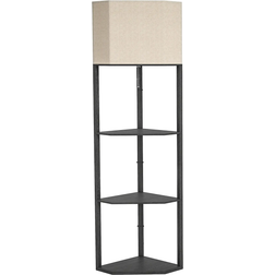 Homcom Corner Modern with Shelves Grey Floor Lamp 159cm