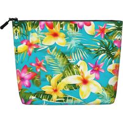 Jiuty Hawaiian Versatile Travel Makeup Bag - Blue