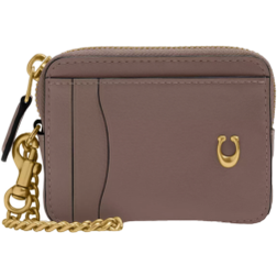 Coach Essential Chain Card Case - Brass/Dark Stone