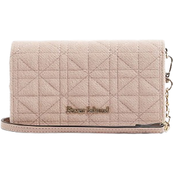 River Island Faux Wool Quilted Cross Body Purse - Pink