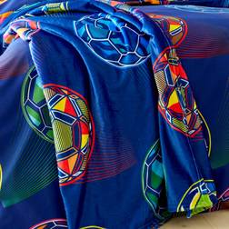 Catherine Lansfield Bright Football Cosy Blankets Multicolour (170x130cm)