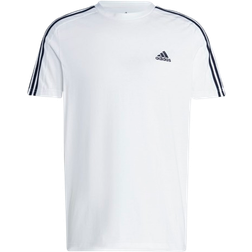 adidas Essentials Single Jersey 3-Stripes T-shirt - White/Black