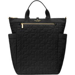 Kate Spade Flower Quilted Nylon Convertible Backpack - Black