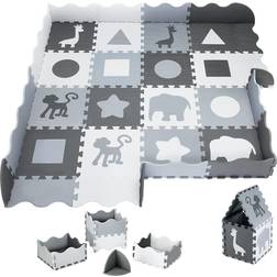 Moby-System XXL Krabbelmatte Puzzelmatte mit Rand Spielmatte 150x150cm