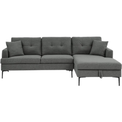 Modus Peninsula Agadir Dark Grey Sofa 250cm 3 Seater