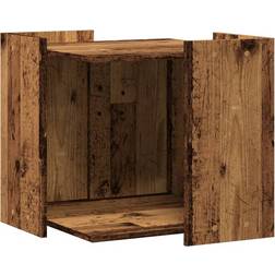 vidaXL Recinto Lettiera Gatti Legno Vecchio 53 x 53 x 51 cm