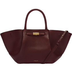 DeMellier The Midi New York Shoulder Bag - Burgundy Small Grain