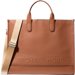 Michael Kors Hudson Pebbled Leather Tote Bag - Luggage