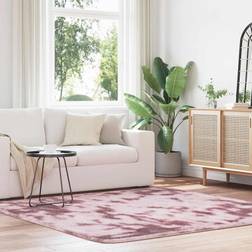 vidaXL Dammig Rosa Ryamatta 200x200 cm Polyester Rosa cm