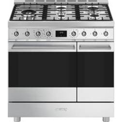 Smeg C92GPX2 90 cm Dual Fuel Range Cooker Stainless Steel