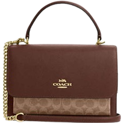 Coach Klare Top Handle Bag In Signature Canvas - Gold/Tan/Brown