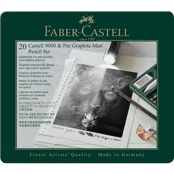 Faber-Castell Pitt Graphite Matt & Castell 9000 Set 20 stk