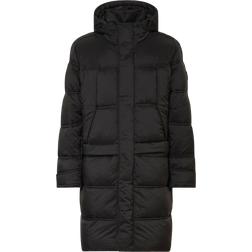 HUGO BOSS Olomis1 Relaxed Fit Longline Quilted Parka - Black