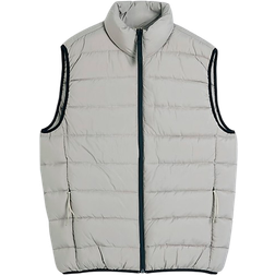 River Island Quilted Gilet - Stone