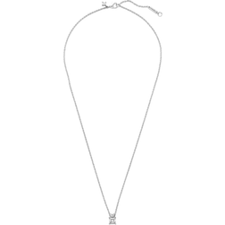 Pandora Sparkling Collier Round & Square Pendant Necklace - Silver/Transparent