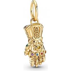 Pandora Marvel The Avengers Infinity Gauntlet Dangle Charm - Gold/Multicolour