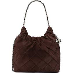 Tory Burch Mini Fleming Suede Hobo Bag - Licorice