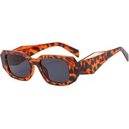 HYYZZC Retro Wide Leg Sunglasses Orange/Grey