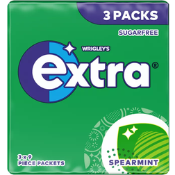 Wrigley's Extra Spearmint Sugar Free Chewing Gum 9pcs 3pack