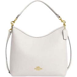 Coach Laurel Large Shoulder Bag - Pebbled Leather/Gold/Chalk
