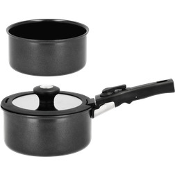 Holm Grytset Avtagbart Handtag 1,1 L 2,4 L Set med lock