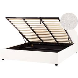 Beliani Minimalist Storage Ottoman Super King Size Frame Bed