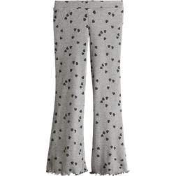 H&M Flared Leggings - Gray/Hearts