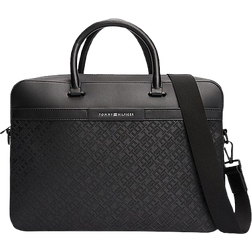 Tommy Hilfiger Monogram Laptop Bag - Black