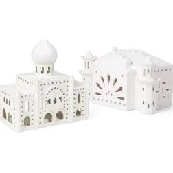 Kähler Urbania Tivoli Light Houses White Lykta 9cm 2st