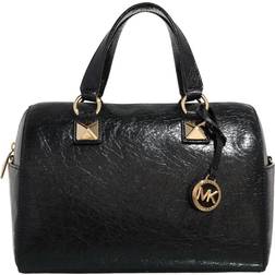 Michael Kors Md Duffle Satchel Bag - Black