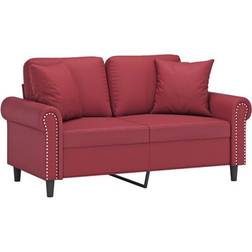 vidaXL 3200928 Red Wine Sofa 152cm 2 Seater