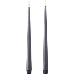 Ester & Erik Crown Light Dark Slate LED Candle 33cm 2pcs