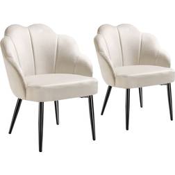 tectake Cocktail Beige Loungestol 80.5cm 2stk