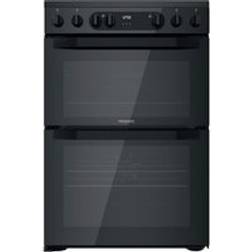 Hotpoint HDEU67V9C2B 60cm Electric Cooker Black, White