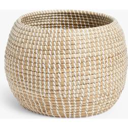 John Lewis Seagrass Indoor Planter Natural White