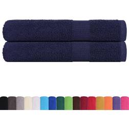 vidaXL Handtücher 2 Stk Marineblau 100x200 cm Badezimmerhandtuch Blau (200x)