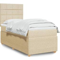 vidaXL Mit Matratze Creme 80 x 200 cm Boxspringbett